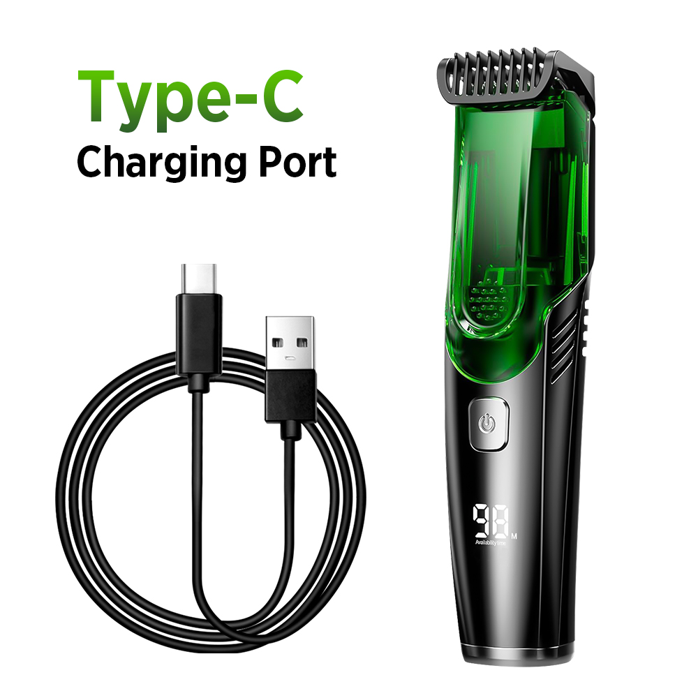 Men'S Grooming Vacuum - Aparador de Barba Elétrico Sem Fio