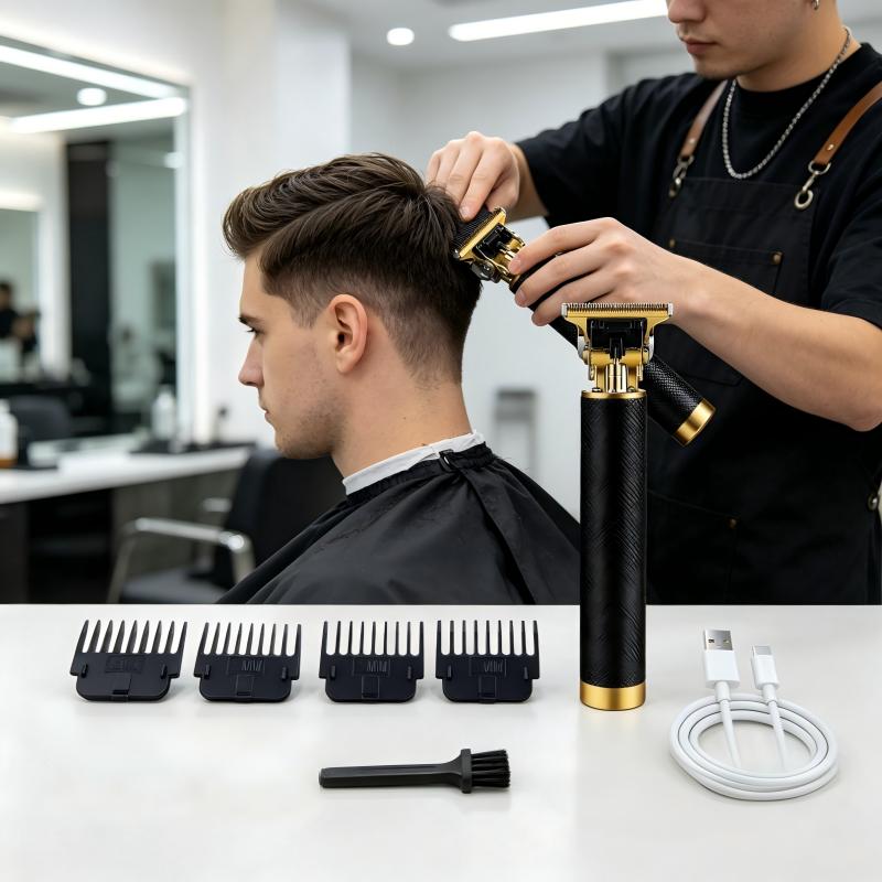 Men'S Grooming Set - Aparador de Cabelo Sem Fio Texturizado