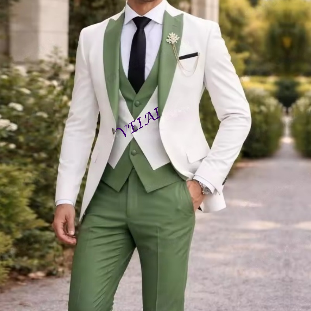 Men'S Grooming Daily - Novo Terno Masculino Formal Personalizado Branco