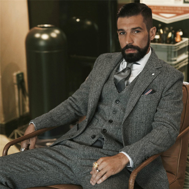 Men'S Grooming Daily - Terno de inverno de tweed de