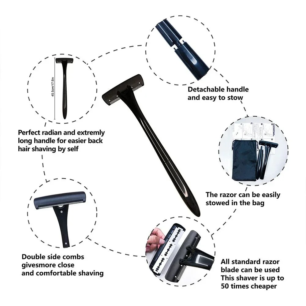 Depilador de Costas com Cabo L - Men'S Grooming Shaver avaliação e preço